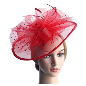 Bibi pour mariage, thé, fête, mariage, cocktail, fête, coiffe de mariage, cocktail, fête, derby chapeau pour femme (Nhainel, neuf)