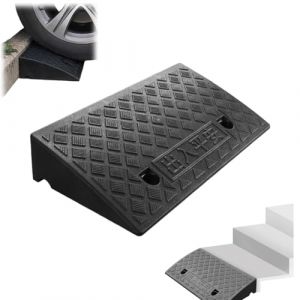en Caoutchouc De Trottoir, Rampe De Seuil pour Marche Hauteur 5-11 Cm, Rampe De Bordure pour Trottoirs, Voitures, Camions, Acc&egrave;s, V&eacute;los, Motos, Chiens, Fauteuils Roulants (Noir, 50CM*27CM*11CM) (xinmiaoshangdian, neuf)