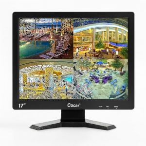 Cocar 19 Pouces Moniteur Video Surveillance, LCD HD Ecran CCTV Moniteur avec BNC/VGA/HDMI/AV Haut-Parleur Int&eacute;gr&eacute; pour PC/DVD/Domicile/Magasin Cam&eacute;ra Syst&egrave;me de Surveillance de la s&eacute;curit&eacute;(1280x1024) (Linko Tech EU, neuf)