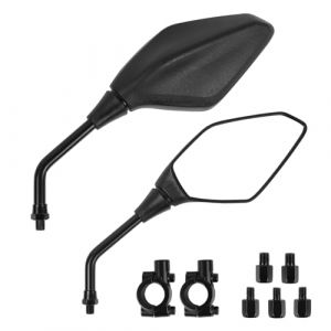 DREAMIZER R&eacute;troviseurs de Moto Universels M8/M10, Retroviseur moto embout de Guidon 7/8" 22mm avec Support, Compatibles avec Suzuki Aprilia Kawasaki VTT Scooter Motocross Chopper (Pentagone) (WQ Fashion Mall, neuf)