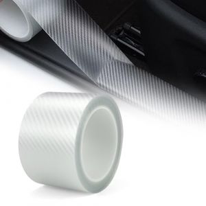 Autocollant de seuil de Porte de Voiture, Transparent Carbone Adh&eacute;sif pour Voiture, 7 cm x 10 m Covering Carbone Film, Film Protection seuil de Porte, pour Tous Types, Pare Chocs, V&eacute;hicu Universelle (YYBYEU, neuf)