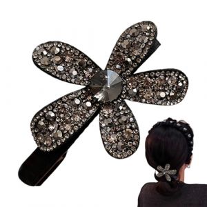 Barrettes &Agrave; Strass Pour Femmes - &Eacute;pingle M&eacute;tal Brillant Vintage Bec De Canard | Barrettes Fleur Vintage,Pour Festival Salon Maison Voyage Mariage Nuptial Soin F&ecirc;te &Eacute;t&eacute; Vacances Quotidien (ranheo, neuf)