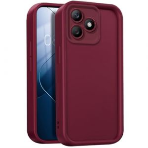 GOGME Coque pour Honor X5C 4G / X5C Plus 4G, Housse de Protection Int&eacute;grale en Silicone TPU Doux, &Eacute;tui Antichoc Anti-Poussi&egrave;re - Vin Rouge (KERUN EU, neuf)