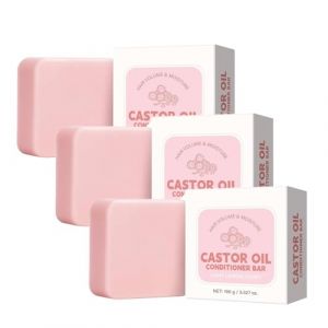 Shampoing solide &agrave; l'huile de ricin, apr&egrave;s-shampoing solide &agrave; l'huile de ricin, soin nourrissant et apaisant anti-frisottis, am&eacute;liore la texture et adoucit les cheveux secs et ab&icirc;m&eacute;s (guangzhouqiangxishangmaoyouxiangongsi, neuf)