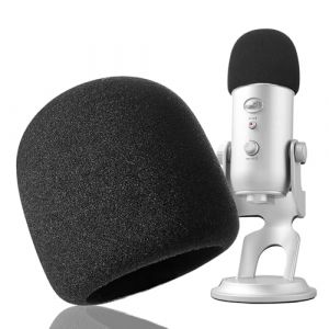 YOUSHARES Filtre Anti Pop et Anti-vent pour Blue Yeti Microphone, Blue Yeti Pro Micro Anti Vent Bonnette Mousse Comme Pare-Brise Efficace Enlever les Bruits（Noir） (Heartorigin-FR Direct, neuf)