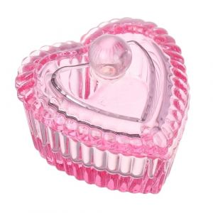 LIFKOME Verre Cristal Dappen Forme de Cœur avec Couvercle Godet Manucure Verre Iridescent Récipient Multifonction pour Dissolvant et Stockage Ongles Outil Pratique et Décoratif Nail Art (hdybs, neuf)