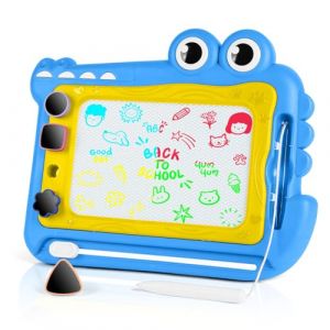 OFFCUP Ardoise Magique Enfant, Jouet Bebe 1-5 Ans Planche &agrave; Dessin Magn&eacute;tique &agrave; 4 Couleurs avec Stylo et 4 Tampons, Tableau Magn&eacute;tique Effa&ccedil;able Jouet &Eacute;ducatif pour Filles Gar&ccedil;ons (HOOCHE, neuf)