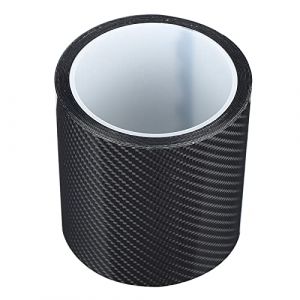 Autocollant de Seuil de Porte de Film de Protection de Voiture Universel, Autocollant de Seuil de Porte de Voiture Noir, Autocollant en Fibre de Carbone, Film de Protection (10 CM (Tatamon, neuf)