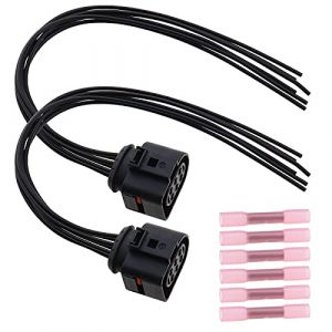 ECSiNG 2pcs Connecteur de Faisceau de Câbles de Feu Arrière de Voiture Prise de Câblage de Faisceau de Feux Arrière à 6 Broches 30cm 1J0973733 Compatible avec Audi TT MK 2 2006-2012 (ECSiNG, neuf)