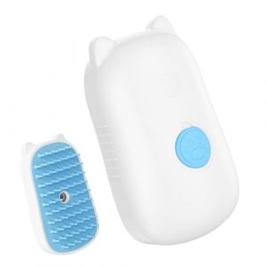 Brosse à vapeur pour chat, brosse à vapeur pour chat pour la perte | Brosse de nettoyage pour chien - Brosse à vapeur pour chat, lisseur à vapeur pour animaux de compagnie avec bouton pour Massage, to (deliyu, neuf)