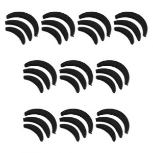 LALADEFIEE 30 Pi&egrave;ces Lot de 30 Coussinets Volumisants Noirs de Croissant, Outils de Sur&eacute;l&eacute;vation pour Coiffure Maison, Base de Cheveux en &Eacute;ponge L&eacute;g&egrave;re, Accessoires pour Coiffure Volumineuse (Yowanr, neuf)