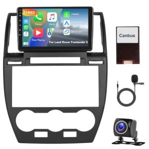 2GB+64GB Android Autoradio pour Land Rover Freelander 2 2007-2012 Carplay sans Fil Android Auto, Hodozzy &Eacute;cran Tactile 9 Pouces, GPS, WiFi, Bluetooth, FM/RDS Radio Voiture 2 Din + Cam&eacute;ra de Recul (Hodozzy Store, neuf)