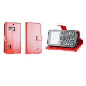 Coque pour Doro 1880/1881 Rabat Housse Étui de Protection Antichoc pour Smartphone (Coque de Coloris Rouge) (Handy-an-Bord - France, neuf)