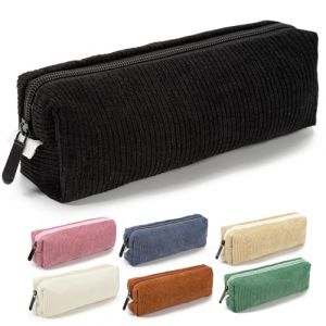 Zouwel &Eacute;tuis &agrave; Crayons, Trousses &agrave; Crayons, Pochettes &agrave; Crayons en Tissu Corde pour &Eacute;cole, pour Gar&ccedil;ons et Filles, Esth&eacute;tique Ado, Articles pour l'&Eacute;cole, Universit&eacute; et Bureau (Noir) (qindumaoyi, neuf)