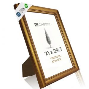 CABBEL Cadre Photo Baroque Dor&eacute; A4 21x30 cm AVI &ndash; Cadre Vintage Antique avec Ornements, &Eacute;l&eacute;gant pour Documents, Affiches & Photos, D&eacute;coration Murale Styl&eacute;e pour Salon, Bureau ou Galerie (Seller4Ever, neuf)