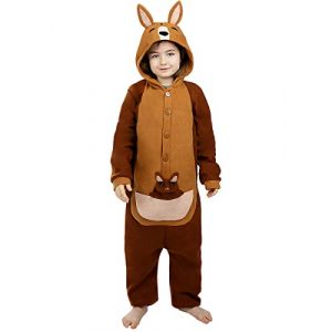 Funidelia | D&eacute;guisement Kangourou Onesie pour Fille et gar&ccedil;on Taille 5-6 Ans Animaux - Couleur: Multicolore, Accessoire pour d&eacute;guisement - D&eacute;guisements Amusants pour Vos soir&eacute;es. (Funidelia FR-BE-LU, neuf)