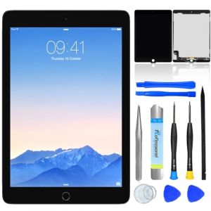 NB+ &Eacute;cran tactile LCD de remplacement pour iPad Air 2 A1566 A1567 9,7 pouces 2014 LCD unit&eacute; d'affichage num&eacute;riseur panneau avant en verre noir avec outils (Ability Systems, neuf)
