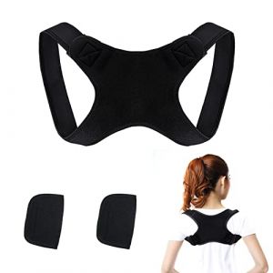 PFLYPF Correcteur de dos avec 1 paire de coussinets d'épaule, position assise corrige l'épaule, posture orthèse, sangle de soutien du dos réglable, dresseur de posture droite unisexe (LUCAS GUNTHER LIMITED, neuf)