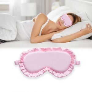 Masque de sommeil soie, confortable et super doux, Masque de Nuit, Masque de Sommeil Antiallergique et Occultant en Soie Pure, Convient Aux Hommes et Aux Femmes (rose) (QUQU JIANING, neuf)
