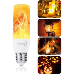 Yewclls Ampoule à Flamme E27 Effet de Flamme, Effet de Lumière Scintillante 3,5 W LED Lumière Extérieure Lumière Scintillante pour Halloween Maison Jardin Bar Fête Saint Valentin Décoration (1 Paquet) (EULDSC Official Store, neuf)