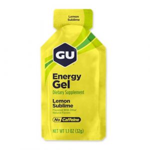 GU ENERGY GEL - Citron - Boîte de 24 gels - Gel énergétique - Sodium - BCAA - Idéal pendant l'effort 100Kcal (Sports-354, neuf)