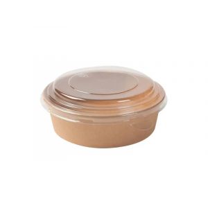 Arredo Chef Bol Salade Kraft à Emporter - Jetable, Lot de 50 Pièces (Couvercle en PET, 750 ML) (Arredochef, neuf)