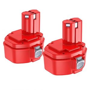 2X 14,4V 5000mAh Remplacement Batterie pour Makita NI-Mh PA14 1420 1422 1433 1434 1435 1435F 193060-0 192600-1 193062-6 193101-2 (Bonasi-eu, neuf)