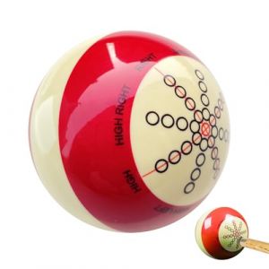 Balle d'entra&icirc;nement au billard pour d&eacute;butant,balle d'entra&icirc;nement au billard, Boule de billard pour entra&icirc;nement au billard, Table d'entra&icirc;nement Standard Pool Pro Cue Ball pour d&eacute;butant, adultes, ho (wiqene, neuf)