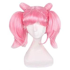 ydound Cosplay Wig Anime Sailor Moon Chibiusa Perruque Cosplay Costume Sailor Chibi Femmes Rose Cheveux Synthétiques Halloween Party Jeu de Rôle Perruques,1 KEEBON (Color : 1) ( Color : 2 ) (good stuff A, neuf)