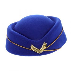 minkissy Chapeau D'hôtesse Feutre Costume De Vol Casquette Hôtesse De L'air Déguisement Cosplay Hôtesse De L'air Costume D'hôtesse De L'air Chapeaux D'hôtesse De L'air Imitation Monny (Master Self, neuf)