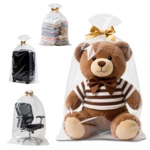 Origuuds Sacs de Rangement Plastique Transparent, 100cm x 150cm Extra Large Grands Sacs en Plastique Refermable sac D&eacute;m&eacute;nagement Etanche sac Rangement Valise pour Couette Vetement (50 &micro;m/5 Sacs) (Origuuds EU, neuf)