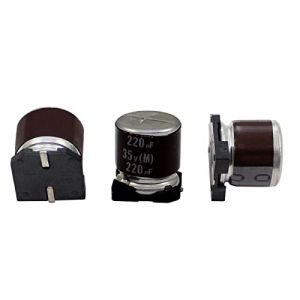 Condensateur Elko 10x radial 220&micro;F 35V | Condensateur &eacute;lectrolytique SMD jusqu'&agrave; 105&deg;C | 220uF Electrolytic Capacitor from Elna (IT-Tronics GmbH, neuf)