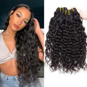 Tissage Bresilien Boucle 9A Brésilien Meches Tissage Naturel Bouclés 8 10 12 Pouces 100% Meches Bresiliennes Bouclées Cheveux Humains Water Wave Human Hair Bundles Tissage Cheveux Naturels Bouclés (PF hair products, neuf)