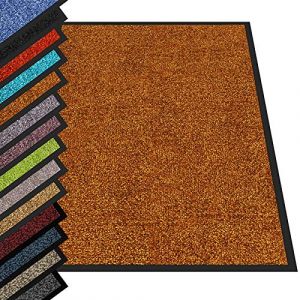 casa pura - Tapis Entrée Intérieur Rhine - Tapis Antidérapant et Anti-salissures - Paillasson de propreté Interieur et extérieur - Tapis de Porte Lavable et Ultra Absorbant (Marron 200x400 cm) (Velvet Trading, neuf)