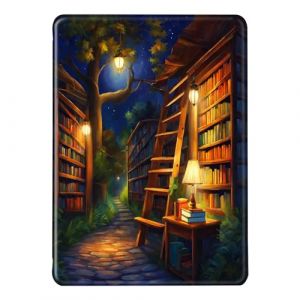 Coque Kindle Paperwhite 10e Génération 2018 Cuir Flip Silicone Etui Ultra Mince Auto Veille Réveil Case Librairie Forêt Amour de Canapé Motif PU + TPU Protection Housse pour Kindle Paperwhite 4 (4) (SGKITM, neuf)