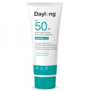 Daylong Sensitive Crème Solaire Gel-Creme SPF50+, Visage et corps, Peaux très sensibles à tendance allergiques au soleil, 200ml (EasyPara, neuf)