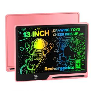 POPERFUN Tablette Dessin Enfant 13 Pouces Rechargeable, Ardoise Magique Multicolore, Prot&eacute;ger sa vue Tablette d'&eacute;criture LCD, Convient aux Enfants &acirc;g&eacute;s de 2-10 Ans Jouets Anniversaire, Cadeau de No&euml;l (Quliri O&Uuml;, neuf)