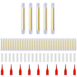 KSJEHW Baton Lumineux Set, 50 Stück Baton Lumineux Fluorescent, Glow Sticks, Flotteur Lumineux, Peche Accessoires, Durable, Lumineux, Für Peche Nocturne Canne A Peche, 4.0mm, 21x2.2mm (wangwenqingouzhoudianpu, neuf)