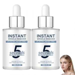 Serum Anti-Rides 5 Secondes,Wrinkle Power,Skin Paris Creme Instant,Combleur De Rides Immediat,Serum Anti Cernes Et Rid&eacute;s Instantan&eacute;,Retinol Serum Visage,R&eacute;duit Les Rid&eacute;s D'expression,Les Ridules (2PC) (FEIBAO&-Wu, neuf)