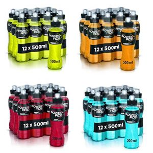 Kit Powerade Sports Mountain Blast + Orange + Blood Orange + Citrus - Boisson rafraîchissante pour le sport - Bouteille jetable - faible teneur en calories (48 x 500 ml) (Italiaen Gourmet UK Ltd, neuf)
