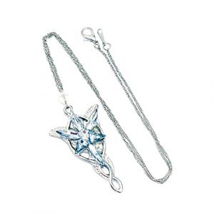 B.a.u.q.o.o. Arwen Collier avec pendentif en forme d'Arwen pour femme, id&eacute;e cadeau de No&euml;l, fantaisie, medium, M&eacute;tal, Pas de gemme (Bauqoo shop, neuf)