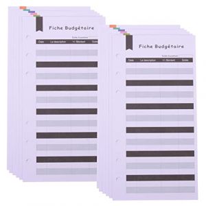 Operitacx a6 Feuilles Carte BudgéTaire Mensuel Classeur D'éConomie D'Argent Classeur BudgéTaire La Marchandise De Carnet Le Planificateur InsèRe Le Budget Carnet Enveloppe Portable Annexe Papier (Kelly Mei, neuf)