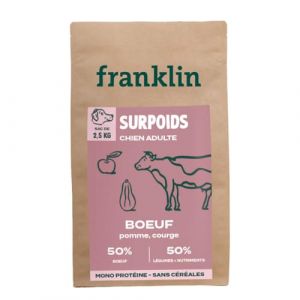 Franklin – Nourriture pour Chien Stérilisé – Gamme Balance – avec 50% de Boeuf – Croquettes sans céréales – Taille 13 mm – 2,5 kg (Franklin Pet Food, neuf)
