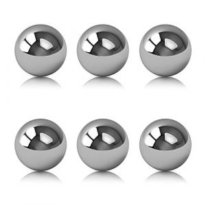 NUWIQ Bille en Acier Inoxydable, 6 pi&egrave;ces de Globe Terrestre sans Soudure, 20 mm de Diam&egrave;tre, Boule &agrave; Facettes en Acier Inoxydable, Boule Creuse polie Miroir, pour D&eacute;coration de f&ecirc;te D'ornement (WJL-EU, neuf)