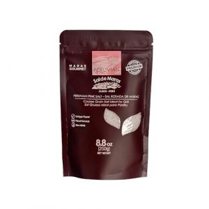 MARAS GOURMET | Sel de Maras | Sel rose du Pérou - Saveur unique et récolté à la main | Non raffiné | 250g (sel rose à gros grains) (SalMacaPanela, neuf)
