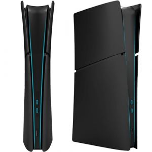 ElitePlay Noir PS5 numérique Mince façade Couverture plaques de Remplacement Coque pour Playstation 5 Mince modèle édition numérique (ElitePlay, neuf)