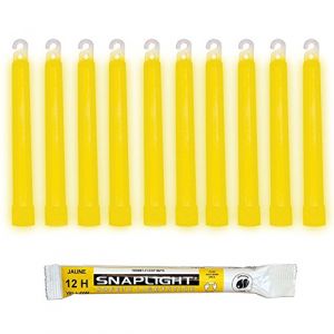 Cyalume SnapLight Jaune 15cm Bâton Lumineux Glow Stick Light Stick Fluorescent Durée 12 heures (Boîte de 10) (Life is simple, neuf)
