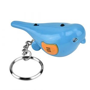 Chercheur de Cl&eacute; de Sifflet, Porte cl&eacute;s en Forme D'oiseau &agrave; Commande Vocale Mini Recherche de Traceur Anti Perte de Cl&eacute; avec Lumi&egrave;re LED Adapt&eacute;e Au T&eacute;l&eacute;phone Portable(Bleu) (HuQinyan, neuf)