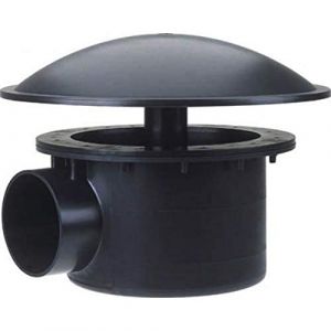 Siphon de Sol Aquaforte avec Chambre et Coude, mod&egrave;le Lourd, 110 mm, noir (jmd aquarium bassin peche, neuf)