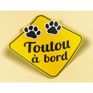 SC ® - Sticker/Autocollant - Toutou à bord Style Panneau - Modèle Unique & Original - Fabrication Française (S-C, neuf)